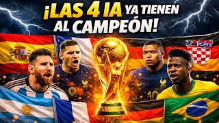 Las 4 IA más poderosas ya predicen el campeón del mundo