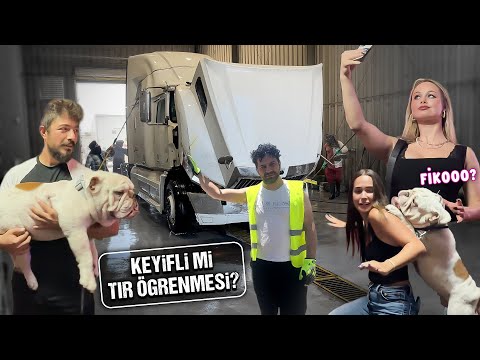 Amerika’da Tırda Çılgın Traning … Mekanik Bakım, Teker, Yük , Karı Kız!