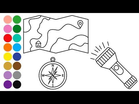 CAMPING Drawing, Painting, Coloring for Kids and Toddlers | Learn How to Draw