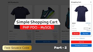 Simple Shopping Cart with PHP & PDO – Part 2: Cart CRUD (Add, Update, Delete Items)