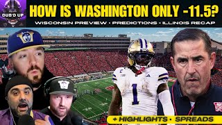 #23 Washington at Wisconsin Preview & Predictions | Illinois-Washington Highlights Review | Dub’d Up