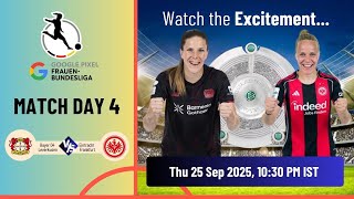 Football Match LIVE | Google Pixel Frauen-Bundesliga 2025/26 – Matchday 4