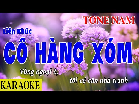 Liên Khúc Karaoke Trữ Tình Cô Hàng Xóm , Ai Ra Xứ Huế, Bài Ca Đất Phương Nam |  BEAT CHUẨN -TONE NAM