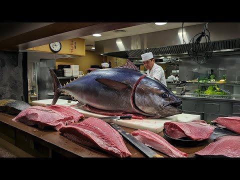 INSANE Otoro Cut from 500lb Bluefin Tuna | Pure Luxury Meat!