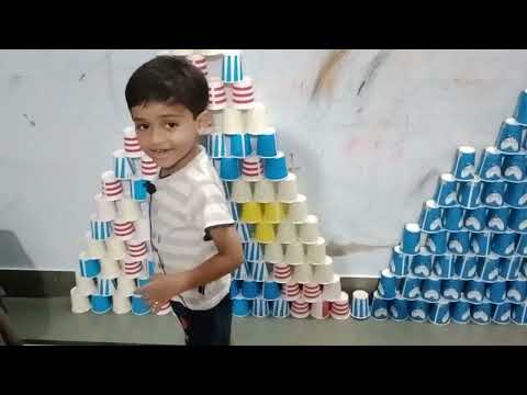 Cup tower Mini vlog #viral #mizaankhan #cutebaby