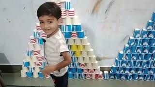 Cup tower Mini vlog #viral #mizaankhan #cutebaby