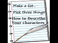 Character Description Techniques and Strategies