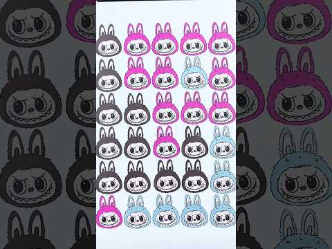 Labubu line connect puzzle  different#shorts #craft#art