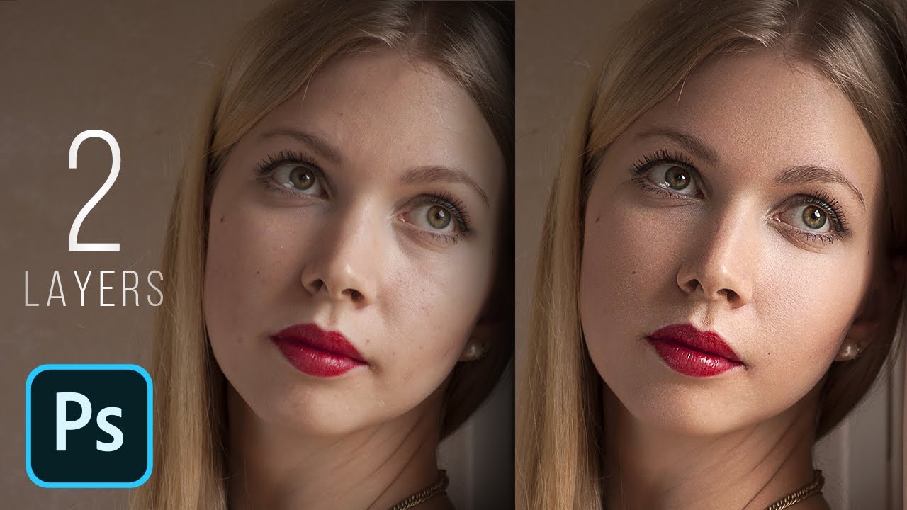 High-End Skin Retouching with Just 2 Layers! Tutorial