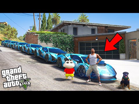 GTA 5 : Franklin Made WORLD'S LONGEST LAMBORGHINI SIAN With Shinchan In GTA 5!