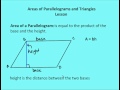 Understanding Area: Parallelograms, Triangles, Rectangles, and Squares