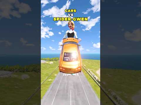 Cars VS Spider-Gwen 🚗 | BeamNG.drive #shorts
