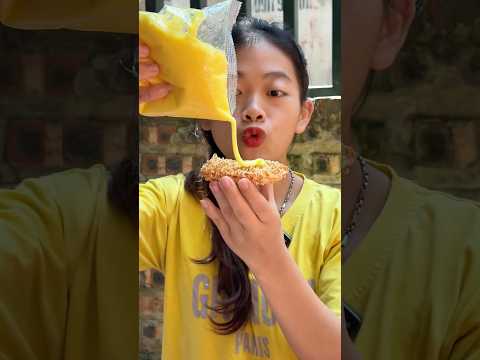 Thử Thách Mukbang Các Món Màu Vàng  #chimeconem #mukbang #food
