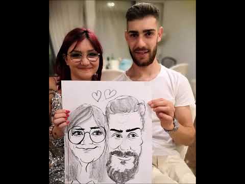 Wedding caricature by miki