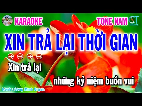 Karaoke Trả Lại Thời Gian Tone Nam Nhạc Sống 2025