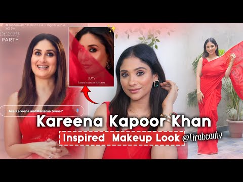 Kareen kapoor wala smokey eyemakeup tutorial || red saree makeup 💄