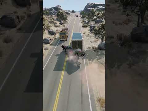 Realistic Highway Car Crashes #332 - BeamNG.Drive