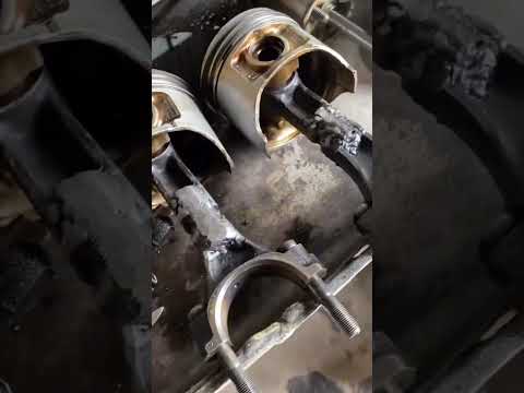The welded piston can continue to be used. What problems will this bring? #automotivetools #mechanic