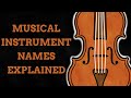 Musical Instruments and Their Families