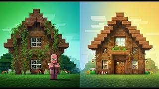 Transformé una casa de aldeanos en Minecraft y quedó increíble 🔥