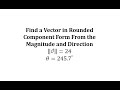 Vector Components and Trigonometry