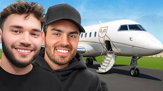 Adin Ross & Nelk Stream on a Private Jet!