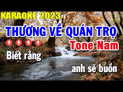 Thương Về Quán Trọ Karaoke Tone Nam Nhạc Sống | Style Rumba Pro TH 3 | Trọng Hiếu