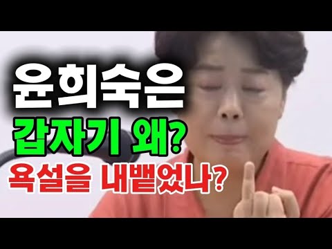 윤희숙은 왜 손가락으로 욕설을?