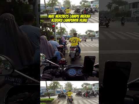 Lampunya keburu hijau 😆😩