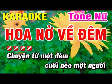 Karaoke Hoa Nở Về Đêm Nhạc Sống Tone Nữ | Hoài Phong Organ