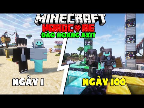 Mình Sinh Tồn 100 Ngày Minecraft Trên Đảo Hoang Axit Cùng Bạn Thân Big Shark !!