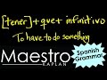 Spanish Infinitives and Tener Structure