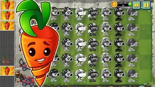 Intensive Carrot & All Mega Gatling pea Vs All Zombies - Who Will Win? - Pvz 2 Survival Endless