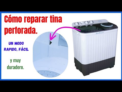 Cómo reparar la tina de la lavadora ✅ Reparar hueco en la lavadora. Reparar tina Rota de lavadora.