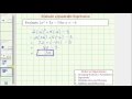 Evaluating Quadratic Expressions