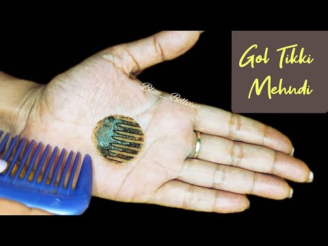 gol tikki mehndi design with comb | mehndi design for hand #mehndi #shorts