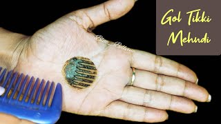 gol tikki mehndi design with comb | mehndi design for hand #mehndi #shorts