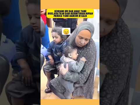Israel menghancurkan rumah mereka dan mereka selamat dari reruntuhan #shorts