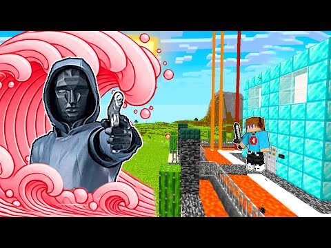 TSUNAMI LIDERA ze SQUID GAME vs BEZPIECZNA BAZA 🔴🟢 w Minecraft!