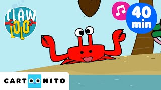 Zabawny głos po upadku kokosa | Clawlolo 🦀 Maraton 🎵 muzyczny | Cartoonito