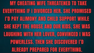 MY CHEATING WIFE THREATENED TO TAKE EVERYTHING IF I DIVORCED HER. SHE PROMISED I'D PAY ALIMONY 