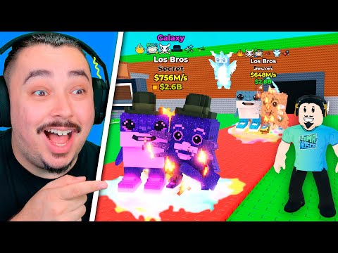 CRAFTEI 8 LOS BROS NO MEIO DO ABUSE ADMIN!! | STEAL A BRAINROT - ROBLOX