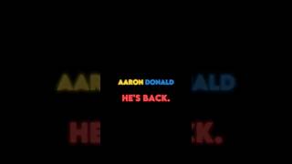 Aaron Donald UNRETIRED 😭🔥 #jesusisking #nfl #breakingnews #edit #music #sports #trending #kencarson