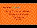 Formatting Direct Quotes and Punctuation