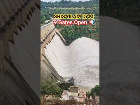 Srisailam Dam Spillway Gates Open 📢 #srisailam #dam #gate #spillway #opening