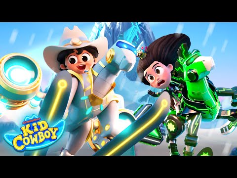 Robohorse Race #7 | Kid & Luna's Windy Blizzard SKI Race for the Hot Cocoa Cup! 🥶☕️🏆 | Kid Cowboy