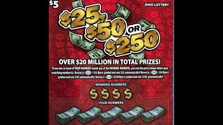 💰 💰  $25, $50, or $250 Ohio Lottery $5 Tickets 💰 💰