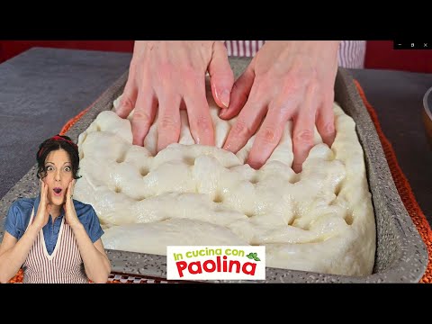 FOCACCIA fatta in casa alta e soffice. SENZA IMPASTARE! focaccia MILLE BOLLE ALLE MELANZANE