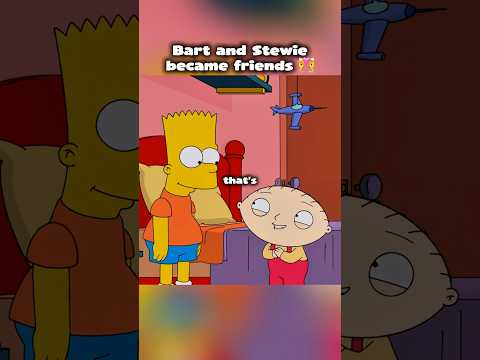 Bart and Stewie became friends 🧑❤️🧑 #shorts