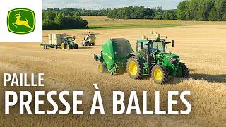 Presse à balles rondes John Deere pour la paille | Facilité d’utilisation et densité de balle élevée